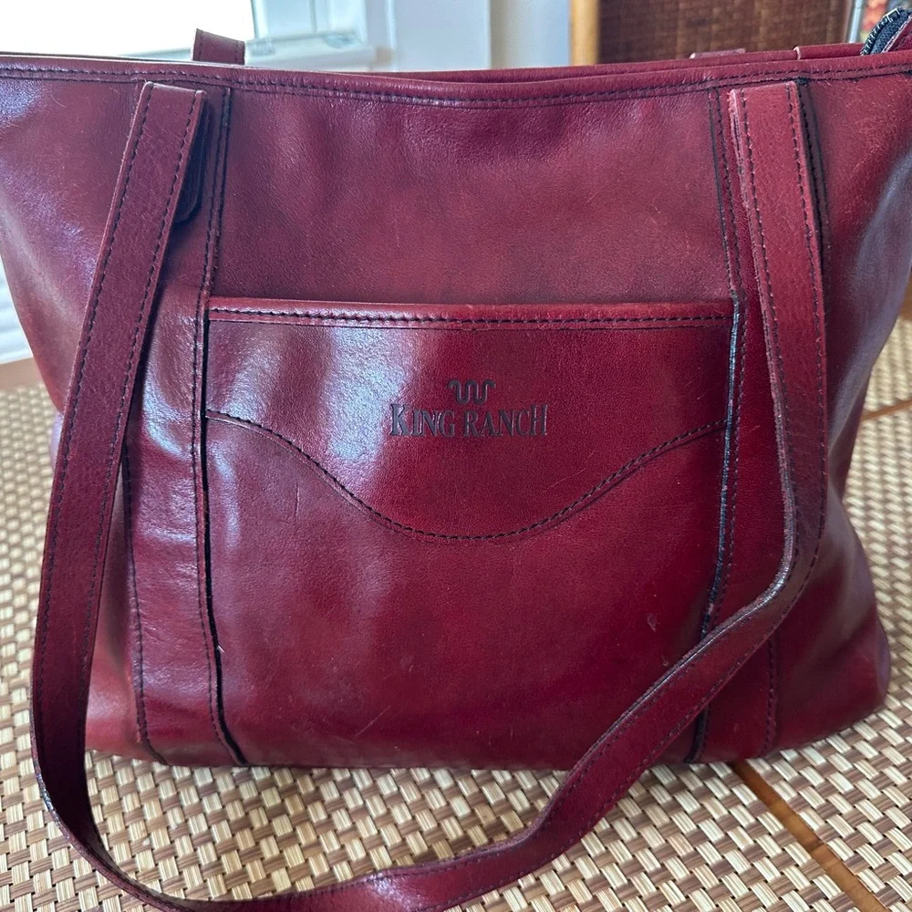 King Ranch Women's “Merlot” Leather Shoulder Bags - Picture 2 of 7